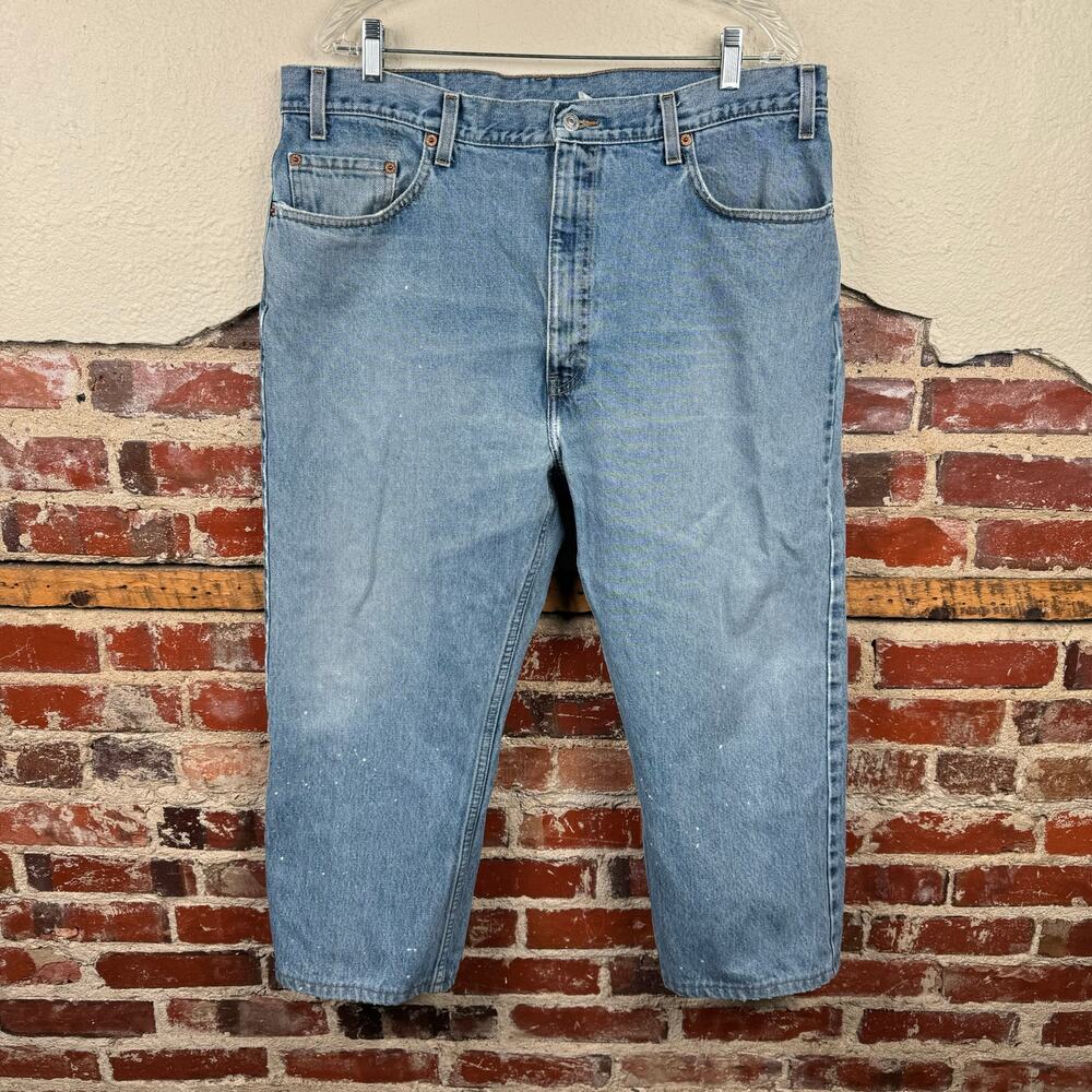 Vintage Levis Jeans 505 Size 38x24 Light Wash Regular Fit Straight Leg Classic